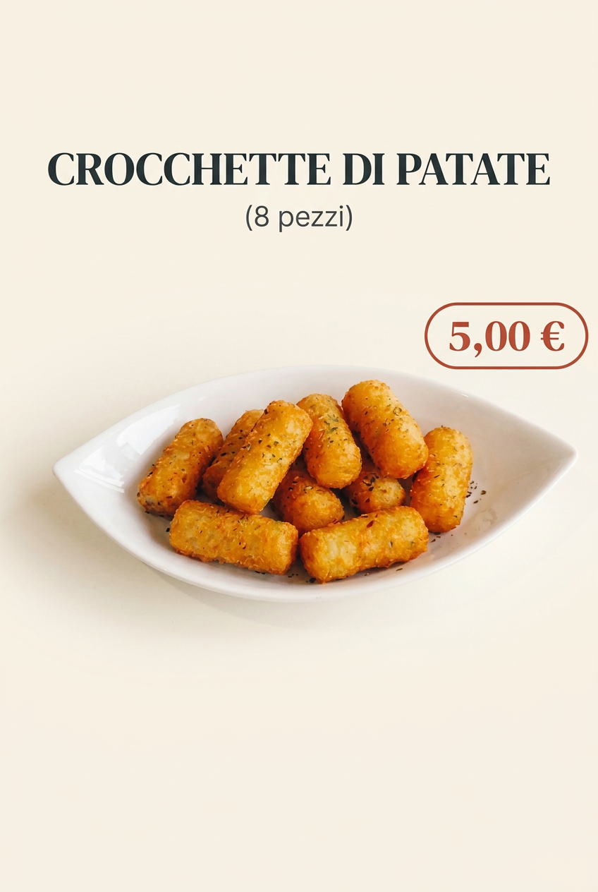 Crocchette di patate, 8 pezzi a 5,00 euro — novità Istanbul Pizzeria di Ellera di Corciano
